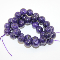 10mm Charoite Round Beads - 38cm Strand