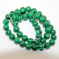 8mm Malachite Round Beads - 38cm Strand