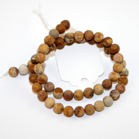 6mm Picture Jasper Round Beads - 38cm Strand