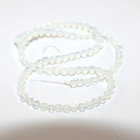 4mm White Opalite Round Beads - 38cm Strand
