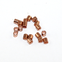 2mm 925 Sterling Silver Crimp Tube - Bag of 20 - Rose Gold Plated