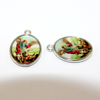 29mm x 20mm Holy Medal - Saint Michael - Platinum