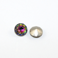 1088 Chaton - Lotus Etch - Pointed Back 8mm - SS39 - Volcano - Pack of 2