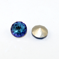 1088 Chaton - Lotus Etch - Pointed Back 10mm - SS47 - Bermuda Blue - 001BL - Pack of 2