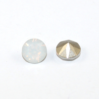 8mm - SS39 1088 - Chaton - Pointed Back - White Opal - Pack of 4