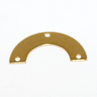 13mm x 25mm Semi Moon Connector - Raw Brass