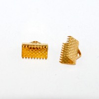 10mm Ribbon Crimp - Bright Gold