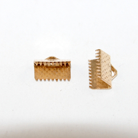 10mm Ribbon Crimp - Light Gold