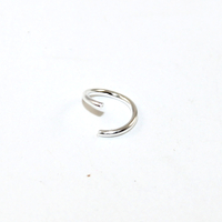 8mm x 0.9mm Copper Jump Ring - Silver