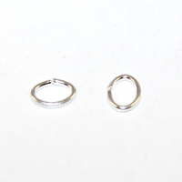 5mm x 7mm Copper Oval Jump Ring - Silver