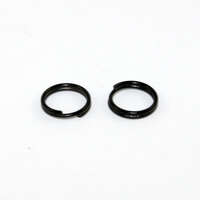 8mm Copper Split Ring - Black