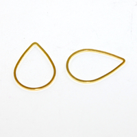 21mm x 15mm Closed Drop Copper Linking Ring - Bright Gold
