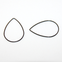 31mm x 22mm Closed Drop Copper Linking Ring - Gunmetal