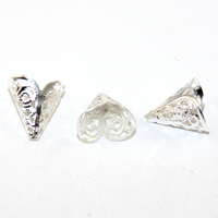 16mm Filigree Scallop Cone - Silver
