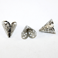 16mm Filigree Scallop Cone - Platinum