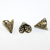 16mm Filigree Scallop Cone - Antique Bronze
