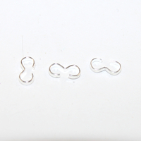 4mm x 8mm Silver Connector Link - 20 Piece Bag