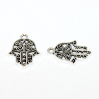 20mm x 15mm Hamsa Hand - 2 Pieces - Platinum