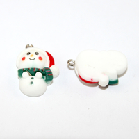 18mm x 23mm Snowman - Resin - 2 Pieces