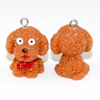 Textured 3D Dog Charm - Caramel
