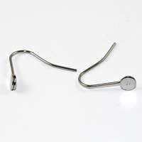 5mm Flat Pad Ear Hook - Pair - 316 Surgical Steel - 10 Pair Pack
