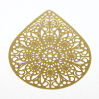 Teardrop Laser Cut Filligree - Gold
