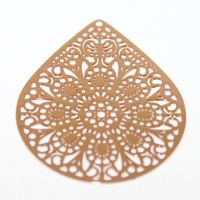 Teardrop Laser Cut Filligree - Rose Gold