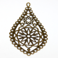 Teardrop Stamped Filligree - Antique Bronze