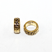 8mm Greek Swirl Bead - Gold - 10 Pieces