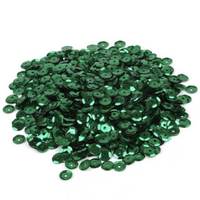 6mm Dark Green Round Sequin - 20gm Bag