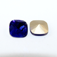 4470 - Cushion Cut Square 12mm - Capri Blue - Foil - Pack of 2