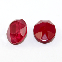 4120 - Oval 13mm x 18mm - Light Siam Satin - Lacquer - Pack of 2