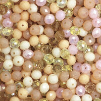 4mm x 6mm Rondelle Beads - Peach Mix - 50 Piece Bag