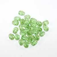 5mm x 7mm Green Faceted Tear Drop Bead - 20 Piece Bag