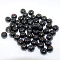 12mm Round Wood Beads - Black - Bag of 50