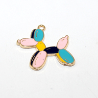 Balloon Dog Charm - Pale Gold