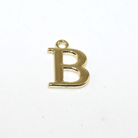 16mm Letter Charm - B - Pale Gold