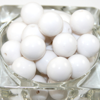 16mm White Round Opaque Bead - 14 Piece Bag