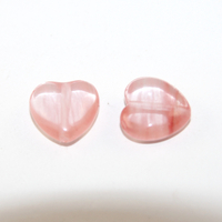 Cherry Quartz 16mm Heart Beads - 4 Piece Bag