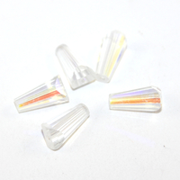 8mm x 16mm Crystal AB Crystal Cone Bead - 10 Piece Bag