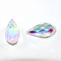 12mm x 25mm Briolette Pendant - Crystal AB - 4 Piece Bag
