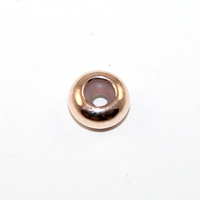 8mm Rose Gold Silicone Slider Beads
