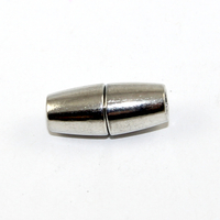 4mm Platinum Glue in Barrel Magnetic Clasp
