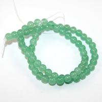 6mm Green Averturine Round Beads - 38cm Strand