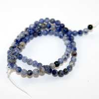 4mm Light Blue Sodalite Round Beads - 38cm Strand