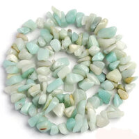 5mm - 8mm Mixed Amazonite Stone Chips - 40cm Strand
