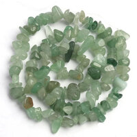 5mm - 8mm Green Averturine Stone Chips - 40cm Strand