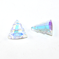 Crystal AB Czech Glass Christmas Trees - 2 Pieces