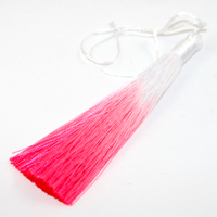 130mm Silk Gradient Tassel - Pink & White