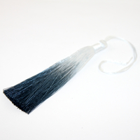 130mm Silk Gradient Tassel - Dark Blue & White